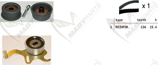 Mabyparts OBK010398 - Zobsiksnas komplekts adetalas.lv