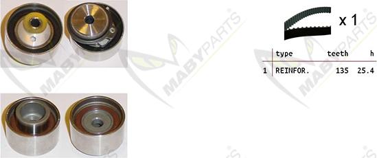 Mabyparts OBK010346 - Zobsiksnas komplekts adetalas.lv