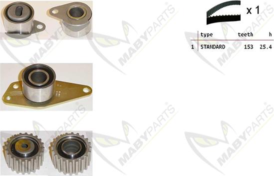 Mabyparts OBK010296 - Zobsiksnas komplekts adetalas.lv