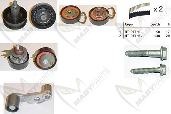 Mabyparts OBK010256 - Zobsiksnas komplekts adetalas.lv