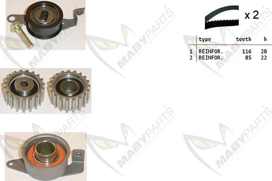 Mabyparts OBK010250 - Zobsiksnas komplekts adetalas.lv