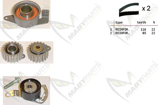 Mabyparts OBK010212 - Zobsiksnas komplekts adetalas.lv