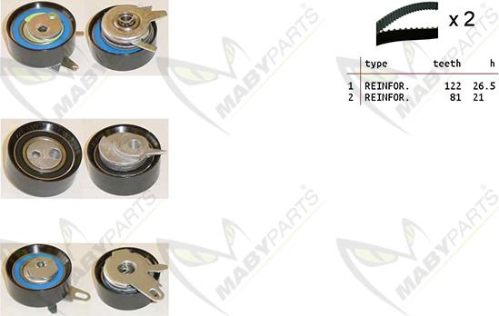 Mabyparts OBK010234 - Zobsiksnas komplekts adetalas.lv