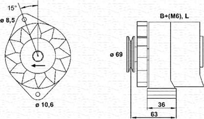 Magneti Marelli 944346033010 - Ģenerators adetalas.lv