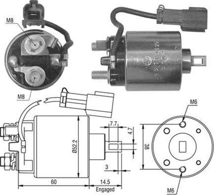 Magneti Marelli 940113050445 - Ievilcējrelejs, Starteris adetalas.lv