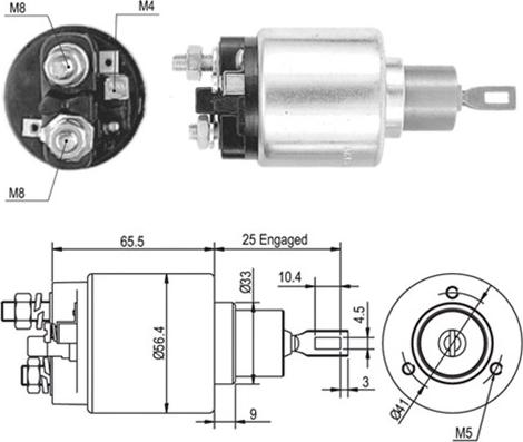 Magneti Marelli 940113050441 - Ievilcējrelejs, Starteris adetalas.lv