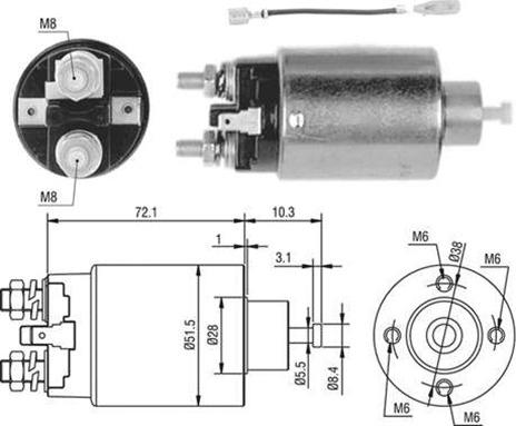 Magneti Marelli 940113050443 - Ievilcējrelejs, Starteris adetalas.lv