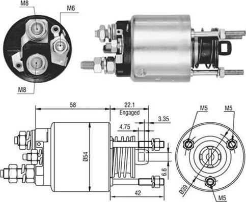 Magneti Marelli 940113050458 - Ievilcējrelejs, Starteris adetalas.lv