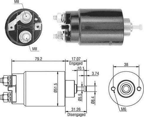 Magneti Marelli 940113050403 - Ievilcējrelejs, Starteris adetalas.lv