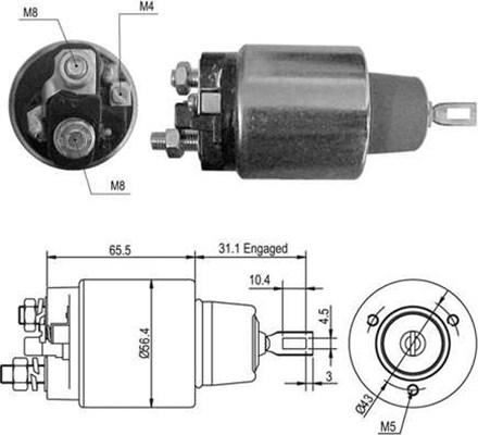 Magneti Marelli 940113050418 - Ievilcējrelejs, Starteris adetalas.lv