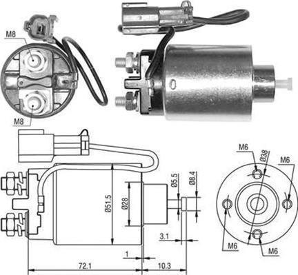 Magneti Marelli 940113050482 - Ievilcējrelejs, Starteris adetalas.lv