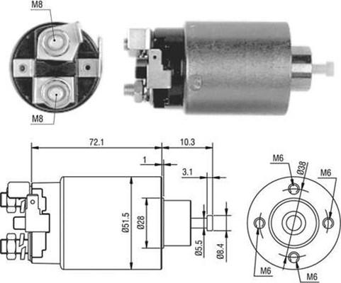 Magneti Marelli 940113050476 - Ievilcējrelejs, Starteris adetalas.lv