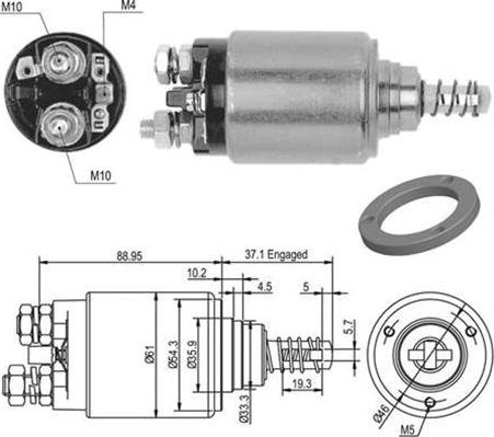 Magneti Marelli 940113050478 - Ievilcējrelejs, Starteris adetalas.lv