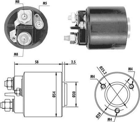 Magneti Marelli 940113050059 - Ievilcējrelejs, Starteris adetalas.lv