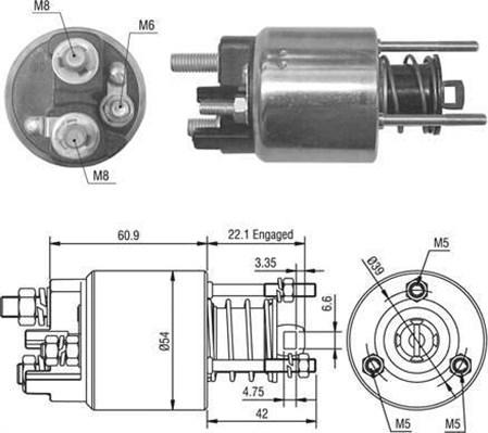 Magneti Marelli 940113050016 - Ievilcējrelejs, Starteris adetalas.lv