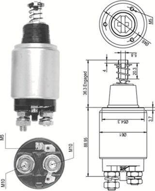 Magneti Marelli 940113050113 - Ievilcējrelejs, Starteris adetalas.lv