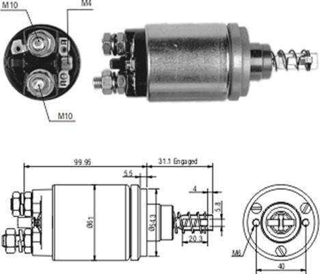 Magneti Marelli 940113050183 - Ievilcējrelejs, Starteris adetalas.lv