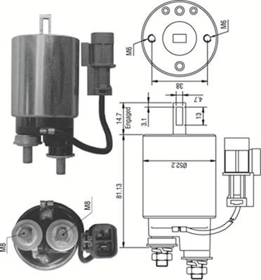 Magneti Marelli 940113050381 - Ievilcējrelejs, Starteris adetalas.lv