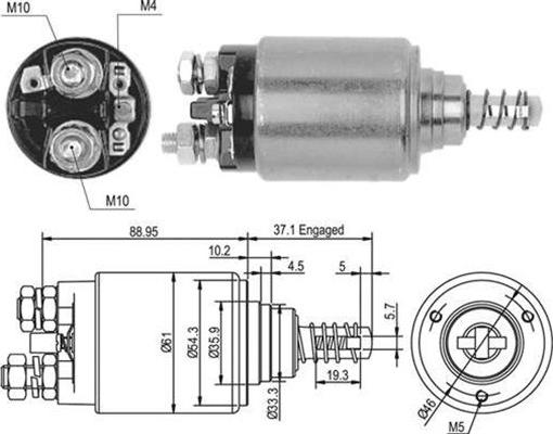 Magneti Marelli 940113050376 - Ievilcējrelejs, Starteris adetalas.lv