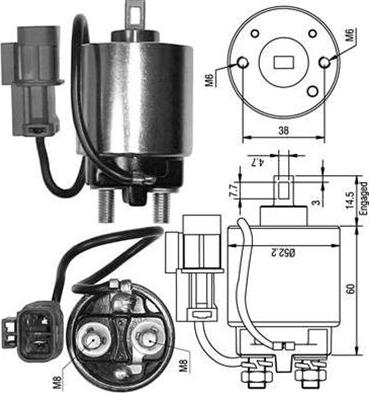 Magneti Marelli 940113050240 - Ievilcējrelejs, Starteris adetalas.lv