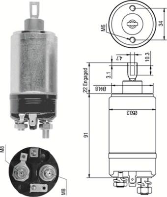 Magneti Marelli 940113050248 - Ievilcējrelejs, Starteris adetalas.lv