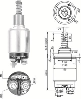 Magneti Marelli 940113050257 - Ievilcējrelejs, Starteris adetalas.lv