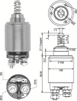 Magneti Marelli 940113050261 - Ievilcējrelejs, Starteris adetalas.lv