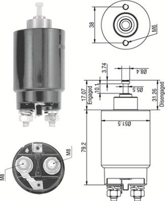 Magneti Marelli 940113050263 - Ievilcējrelejs, Starteris adetalas.lv