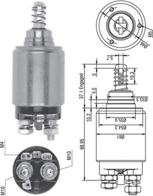 Magneti Marelli 940113050262 - Ievilcējrelejs, Starteris adetalas.lv