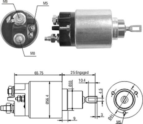 Magneti Marelli 940113050208 - Ievilcējrelejs, Starteris adetalas.lv