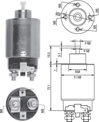 Magneti Marelli 940113050284 - Ievilcējrelejs, Starteris adetalas.lv