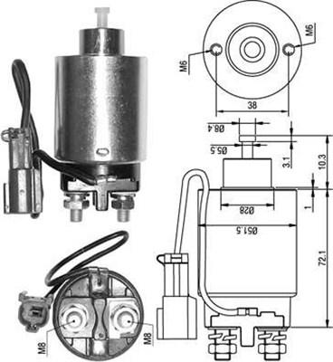 Magneti Marelli 940113050286 - Ievilcējrelejs, Starteris adetalas.lv