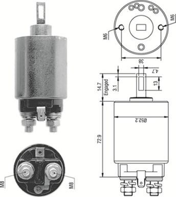 Magneti Marelli 940113050280 - Ievilcējrelejs, Starteris adetalas.lv