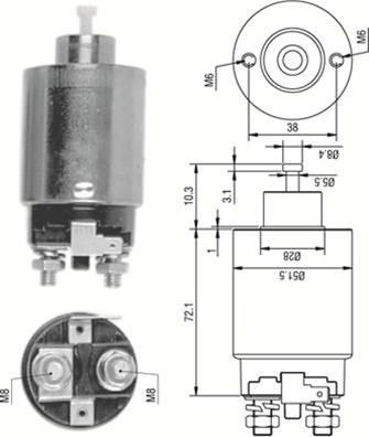 Magneti Marelli 940113050283 - Ievilcējrelejs, Starteris adetalas.lv