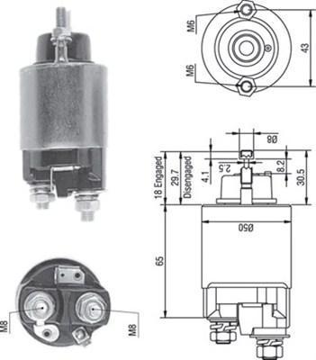 Magneti Marelli 940113050235 - Ievilcējrelejs, Starteris adetalas.lv