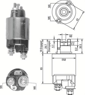 Magneti Marelli 940113050236 - Ievilcējrelejs, Starteris adetalas.lv