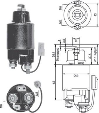 Magneti Marelli 940113050232 - Ievilcējrelejs, Starteris adetalas.lv