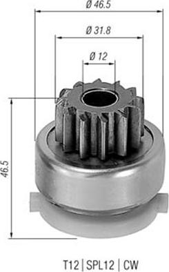 Magneti Marelli 940113020437 - Zobrats, Starteris adetalas.lv