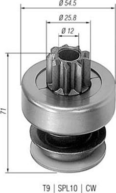 Magneti Marelli 940113020061 - Zobrats, Starteris adetalas.lv