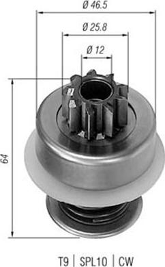 Magneti Marelli 940113020015 - Zobrats, Starteris adetalas.lv