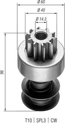 Magneti Marelli 940113020018 - Zobrats, Starteris adetalas.lv