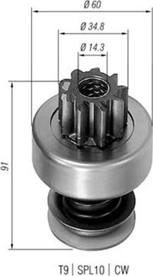 Magneti Marelli 940113020083 - Zobrats, Starteris adetalas.lv