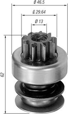 Magneti Marelli 940113020036 - Zobrats, Starteris adetalas.lv