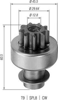 Magneti Marelli 940113020037 - Zobrats, Starteris adetalas.lv