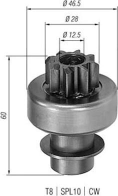 Magneti Marelli 940113020145 - Zobrats, Starteris adetalas.lv