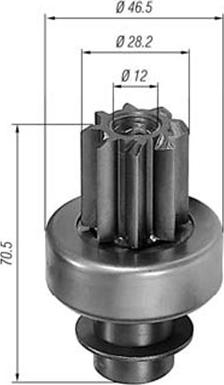 Magneti Marelli 940113020148 - Zobrats, Starteris adetalas.lv