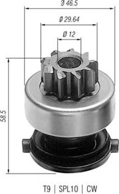 Magneti Marelli 940113020136 - Zobrats, Starteris adetalas.lv