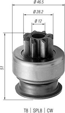 Magneti Marelli 940113020176 - Zobrats, Starteris adetalas.lv