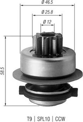 Magneti Marelli 940113020171 - Zobrats, Starteris adetalas.lv