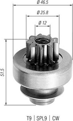 Magneti Marelli 940113020240 - Zobrats, Starteris adetalas.lv